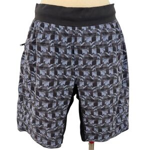 lululemon athletica Black and Gray Athletic Shorts